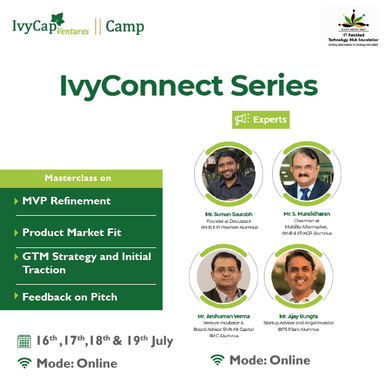 Connect Series - MasterClass on MVP Refinement, Product Market Fit, GTM Strategy, and Initial traction and 1:1 Pitch Feedback Session with IIT Palakkad Technology IHub Foundation (IPTIF)