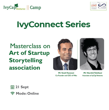 Connect Series - MasterClass on the Art of Startup Storytelling with E-Cell IIM Kozhikode and IIMK LIVE