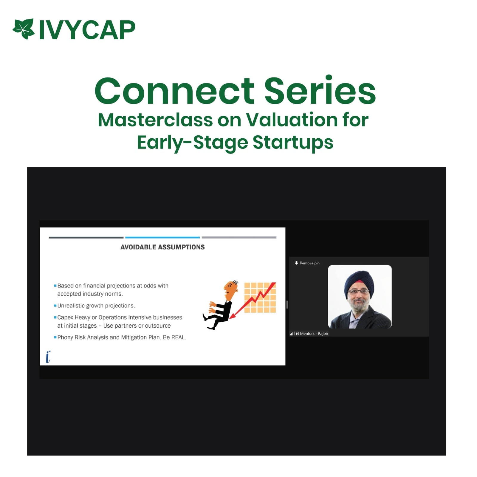 Dr Rajbir Singh delivering valuation masterclass session with founders